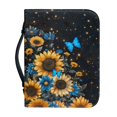 thumbnail image 1 of HELLHERO Butterfly Sunflowers Pattern Bible Case for Men, Waterproof Bible Cover with Zippered for Church Christian Prayer Christian Prayer Study, 1 of 12