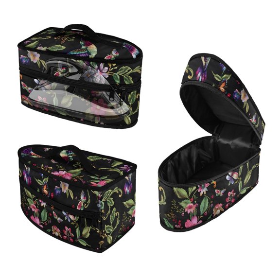 HELLHERO Butterfly and Floral Pattern Handheld Travel Steamer Bag Handle Lightweight Steamer Organizer, Case Only