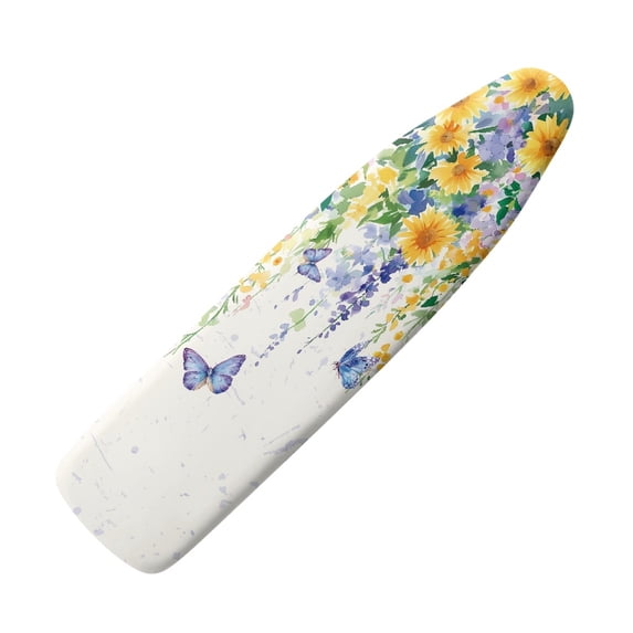 HELLHERO Butterfly and Sunflower Pattern Ironing Board Cover Easy Fit Replacement Accessories 15x54 Inch Ironing Board Protector Cover Elastic Edge