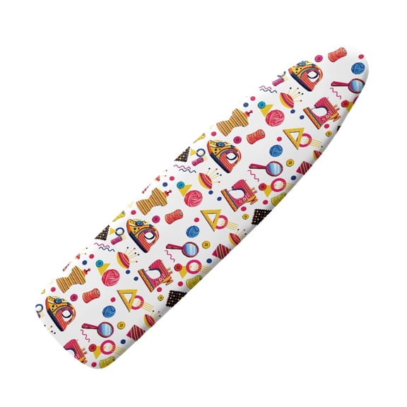 HELLHERO Cake 15" x 54" Ironing Board Cover, 3 Pairs of Hook and Loop Fastener Straps,Elastic Edges, Iron Board Cover with Scorch Resistant Thick Padding