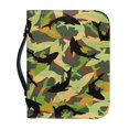 thumbnail image 1 of HELLHERO Camo Green Church Bible Bag for Men, Protective Bible Cover with Zipper for Christian Prayer Outdoor Bible Study, 1 of 12