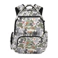 thumbnail image 1 of HELLHERO Camo Reading Duck School Bookbags with Lightweight Multi Pocket, 17 Inch Water Resistant Backpacks for Travel Middle School, 1 of 7
