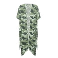 thumbnail image 1 of HELLHERO Camouflage Bathing Suit Cover Up Polyester Vacation Vibe Free Size Long Kimono Swimsuit Cover Up for Friends, 1 of 6