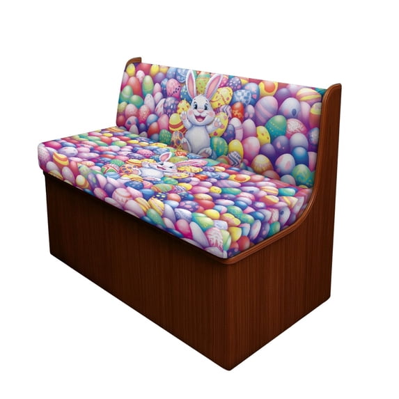 HELLHERO Camper Cushion Covers Comfortable Easy Installation, Compatible with Station Wagon RV RV Dinette Cushion Covers(Rabbit Easter Egg Pattern)