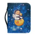 thumbnail image 1 of HELLHERO Capybara Astronaut on Planet Bible Cover with Zippered Handle Waterproof Church Bible Bag for Prayer, PU Leather Bible Case for Christian Prayer, 1 of 12