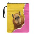 thumbnail image 1 of HELLHERO Capybara Design Paperback Book Cover, 1 pc Polyester Book Protection Protector Wrap Bag for Journal, 11.4 Inch X 8.66 Inch, 1 of 8