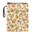 thumbnail image 1 of HELLHERO Capybara Orange Pattern Book Lovers Gift Notebook Wraps with Decorative Design Polyester Book Organzoer Holder Book Protection Class Office Pocket, 1 of 8