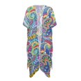 thumbnail image 1 of HELLHERO Cardigan Bathing Suit Cover Up for Summer Polyester Lightweight Long Kimono Swimsuit Cover Up Colorful Pattern, 1 of 6