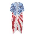 thumbnail image 1 of HELLHERO Cardigan Long Kimono Swimsuit Cover Up for Summer Polyester Lightweight Bathing Suit Cover Up Tie-Dye US Flag, 1 of 6