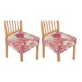 thumbnail image 1 of HELLHERO Carnation Print Dining Chair Covers Set of 2, Stretchy Seat Covers for Dining Room Chairs, Dustproof Soft Chair Seat Cushion Covers, Pink, 1 of 7