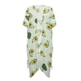 thumbnail image 1 of HELLHERO Cartoon Avocados Beach Cover Ups for Women Polyester Short Sleeve Free Size Bathing Suit Cover Up for Womens, 1 of 6