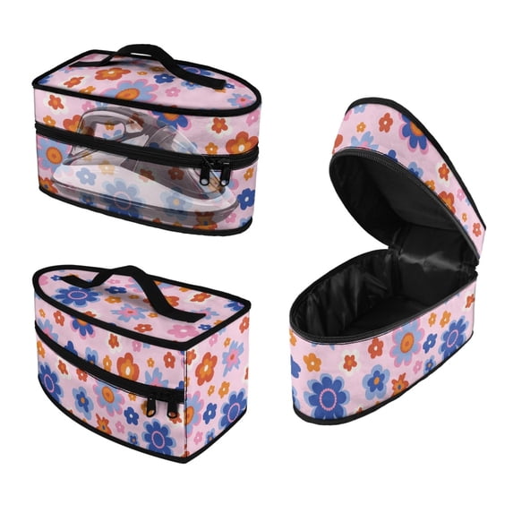 HELLHERO Cartoon Floral Handheld Garment Steamer Case with Smooth Zipper Zipper Handle Thanksgiving, Bag Only