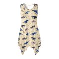 thumbnail image 1 of HELLHERO Cartoon Marine Animal Print Sleeveless Midi Dresses for Cocktail Party Holiday Trip, Side Pockets Pocket Outfit Sleeveless Sundress, 1 of 8