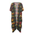 thumbnail image 1 of HELLHERO Casual Bathing Suit Cover Up for Beach High Quality Fabrics Lightweight Womens Kimono Swimsuit Cover Ups Autumn Leaves, 1 of 6
