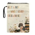 thumbnail image 1 of HELLHERO Cat and Boy Design Retro Polyester Bible Covers for Readers 8.66 x 11.42 Inch for Hardcover Notebook Bible Journal Textbooks Paperbacks Washable, 1 of 6
