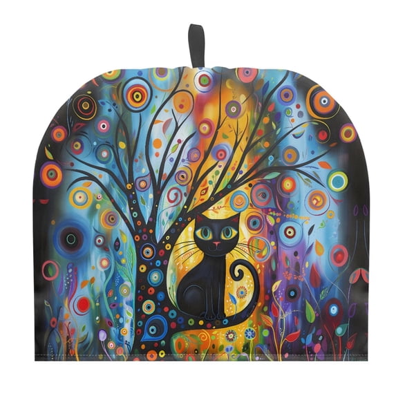 HELLHERO Cat Insulation Tea Cozy Polyester Canvas Keep Warm Lightweight Teapot Protective