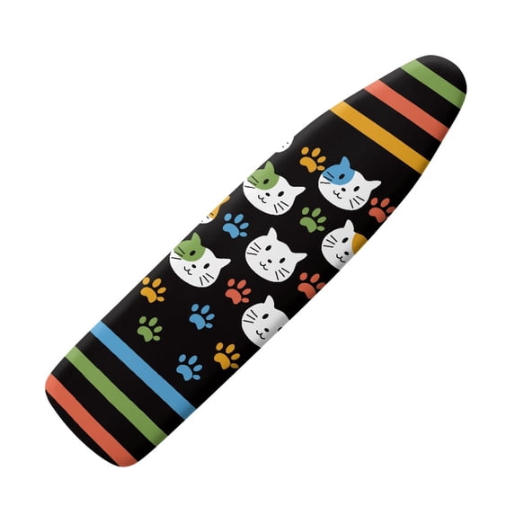 HELLHERO Cat Paw Print Design Iron Dust Cover 3 Fasteners Elastic Edge Ironing Board Cover Dust Proof Non-Slip for Women