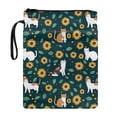 thumbnail image 1 of HELLHERO Cat and Sunflower Pattern Book Sleeve Protector Pouch Storage & Portability Polyester Fabric Book Protection Book Storage Bag with Lightweight, 1 of 8