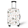 thumbnail image 1 of HELLHERO Cats with Books and Coffee Luggage Protective Cover for Partner, Polyester Spandex Anti Pollution Reserved Handle Openings Travel Baggage Cover All Size, 1 of 7