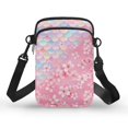 thumbnail image 1 of HELLHERO Cherry Blossom Fish Scale Pattern Crossbody Sling Bags with Women Adjustable Shoulder Strap Women Messenger Bag Unique Gift Polyester, 1 of 7
