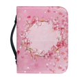 thumbnail image 1 of HELLHERO Cherry Blossom PU Leather Bible Bag, Protective Zippered Bible Cover for Bible Study and Church, Portable Tote for Women and Men, 1 of 12