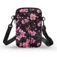 thumbnail image 1 of HELLHERO Cherry Blossom Pattern 2 Zippers Double Layer Cross Body Purse Polyester for Women, 1 of 7