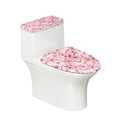 thumbnail image 1 of HELLHERO Cherry Blossoms Stretch Polyester Toilet Protector Cover, Dustproof Stretch Fit Lid Cover Set for Toilet for Toilet, 1 of 8