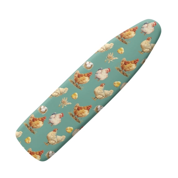 HELLHERO Chicken Farm Print Iron Board Cover for Women Breathable Easy to Install Elastic Edge