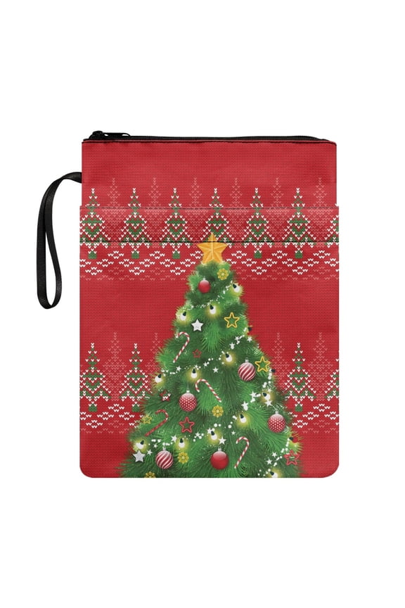 Christmas 1pcs Gift Bible Covers with Waterproof Lightweight Polyester Book Carrying Case for Men Study, Daily Commuter Reader 8.66 x 11.42