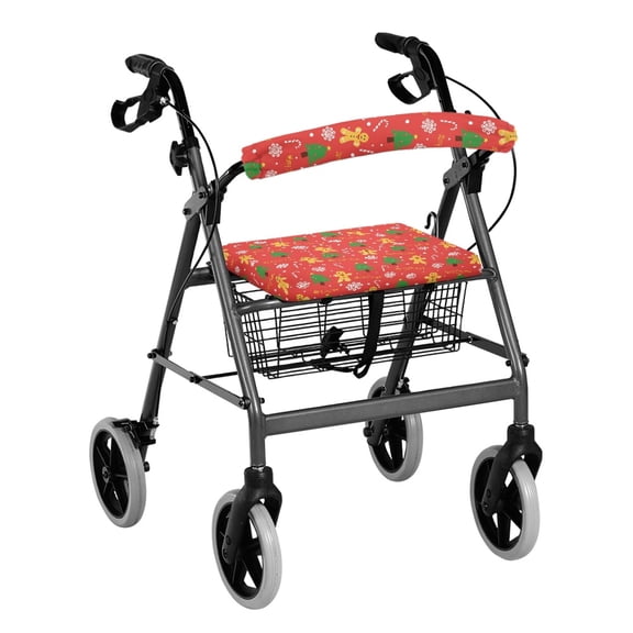 HELLHERO Christmas Backrest Covers Rollator Walker Seat Back Covers & Easy to Clean with Soft for Senior