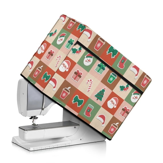 HELLHERO Christmas Cheer Sewing Machine Cover Polyester Material Foldable Stylish