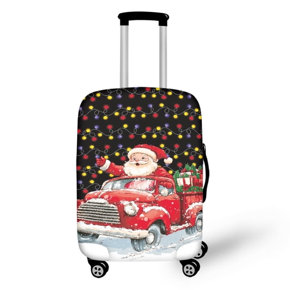 HELLHERO Christmas Dustproof Suitcase Protective Sleeve Polyester Spandex Durable Suitcase Cover Long Time Using Luggage Protective Cover for Women