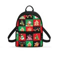 thumbnail image 1 of HELLHERO Christmas Festive Pattern Mini Handbag for Hiking Work, Lightweight Small Backpack for Women Polyester Shoulder Strap Mini Backpack, 1 of 8