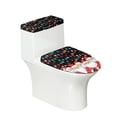 thumbnail image 1 of HELLHERO Christmas Light Patterns 2 Piece Set Toilet Protector Cover Soft Polyester Fabric, Universal, Household, 1 of 8