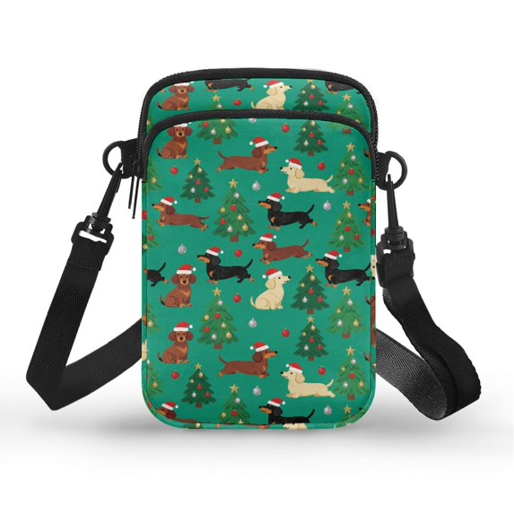 HELLHERO Christmas Lightweight Travel Crossbody Purse for Adult Daily Use Shoulder Purse Polyester 4.33x1.97x7.09