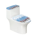 thumbnail image 1 of HELLHERO Christmas Penguin Toilet Dust Cover Set Adjustable Bathroom Toilet Lid Cover & 2 Piece for Indoor Home Washable Fits All Toilet Shapes, 1 of 8