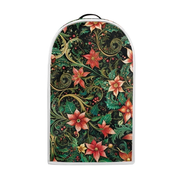 HELLHERO Christmas Poinsettia Stylish Dust Cover with Dustproof Hand Strap Keep Clean Kitchen Use