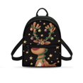 thumbnail image 1 of HELLHERO Christmas Reindeer Star Print Mini Purse Backpack for Travel Outing, Lightweight Travel Backpack Polyester Adjustable Strap Small Backpack, 1 of 8