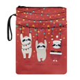 thumbnail image 1 of HELLHERO Christmas Sloth Pattern Gift Bag Book Covers with Washable Book Protection Polyester Book Carrying Case Decorative Design 11.4 X 8.66 Inch 1 pc, 1 of 8