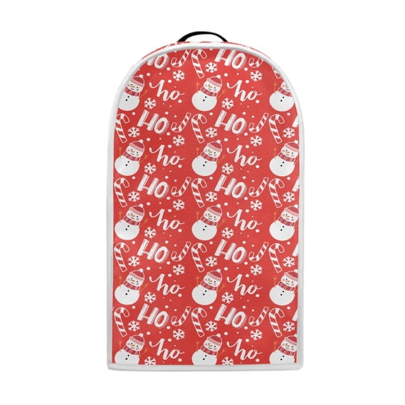 HELLHERO Christmas Snowman Candy Cane Pattern Dustproof Food Processor Cover for Kitchen Home Polyester, Top Handle, Multifunctional