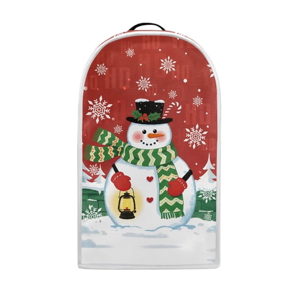 HELLHERO Christmas Snowman Pattern 1Pcs Dust Cover Polyester Reusable for Household Users