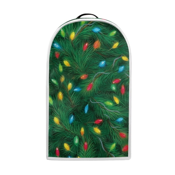 HELLHERO Christmas Tree Light Patterns Washable Polyester Dust Cover with Fitted for Home Kitchen