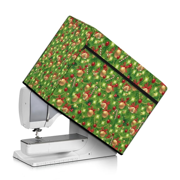 HELLHERO Christmas Tree Pattern Sewing Machine Cover Protective Cover Easy Storage Universal