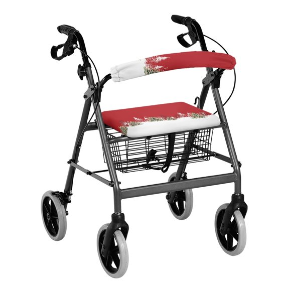 HELLHERO Christmas Tree Seat and Backrest Covers and Walker Seat Cushion Cover for The Elderly Easy Install Easy to Install Non Slip