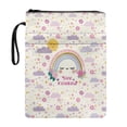 thumbnail image 1 of HELLHERO Cloud and Floral Pattern Zipper Pouch Book Lovers Gifts Easy Carry Book Case with Washable Polyester Book Cover Carrying Case for Women 8.66 x 11.42, 1 of 8