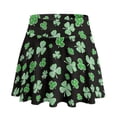 thumbnail image 1 of HELLHERO Clover Pattern Tennis Skirt, Built-in Shorts 2 Side Pockets Athletic Skorts Flowy Golf Skirts for Yoga Pickleball, 1 of 9