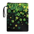 thumbnail image 1 of HELLHERO Clover Rainfall Book Cover Sleeve with Washable Polyester Fabric Book Cover with Pocket for Books, Magazines, and Stationery Reusable Handle, 1 of 8