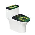 thumbnail image 1 of HELLHERO Clover and Cat Toilet Lid Seat Cover Set Elastic Edge 2 Pieces Easy to Clean Easy Care for Bathroom Supplies, 1 of 8