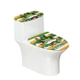 thumbnail image 1 of HELLHERO Clover and Frog Pattern Toilet Seat Lid Cover & Toilet Lid Covers with Adjustable Polyester for Easy Care, Stretch Fit, 1 of 7