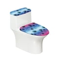 thumbnail image 1 of HELLHERO Coconut Tree Pattern Elastic Edge Stretch Bathroom Seat Covers, Polyester, Stretchy Fabric Lid Cover Set for Toilet, Adjustable, Reusable, 1 of 7